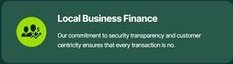 Local Business Finance feature